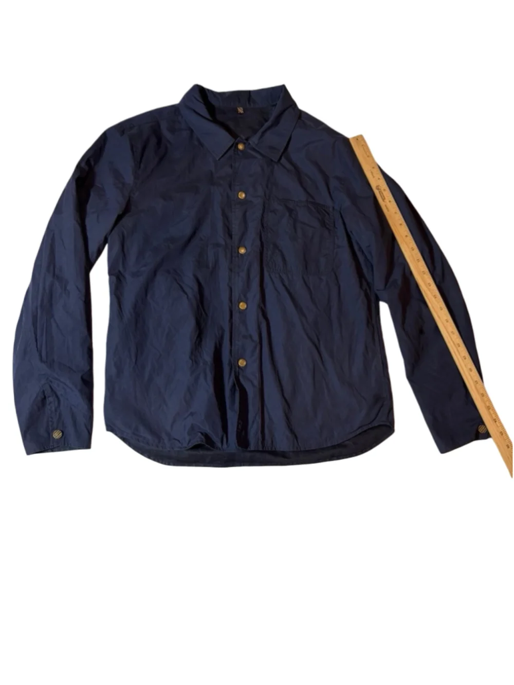 Billy Reid Reversible Waxed Nylon Shirt Jacket Cotton Linen Chore M